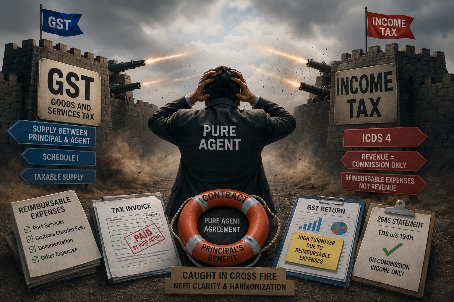 Pure Agents are in Cross Fire between GST and Income Tax